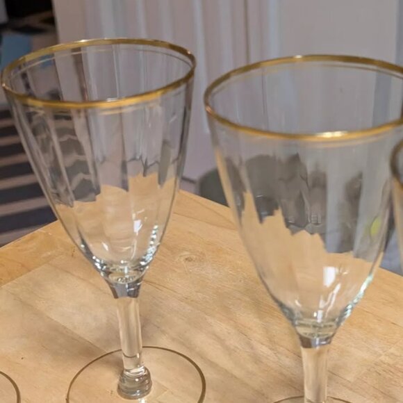 Cambridge Water Goblet 7inch- 3051 Gold Trim - Picture 2 of 8